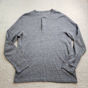 Sonoma Thermal Henley Mens XL Gray Waffle Knit Dexter Kill Shirt Outdoor Layer